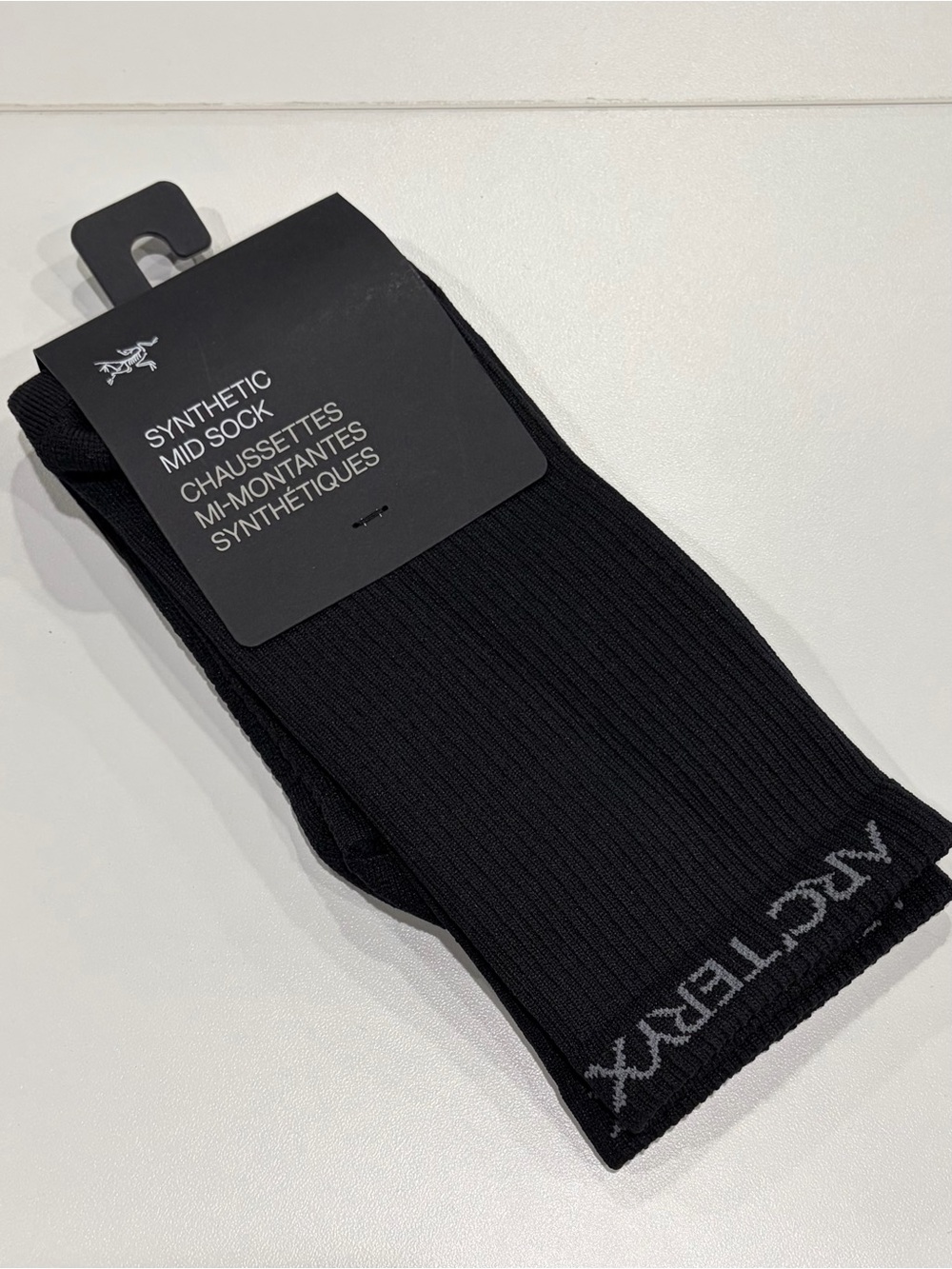 Arc’teryx Men's Medium Synthetic Mid Sock Black NWT Focused Cushion Support